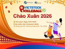 Mời tham gia giải Vietstock Pickleball Chào Xuân 2026: Sân chơi thể thao sôi động cho cộng đồng Tài chính - Chứng khoán